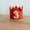 Cutest Little Party # 3 Copper Felt + Toast Pom Trim + Toast/white Crown
