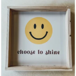Emrose Choose To Shine Smiley Face Sign Decor