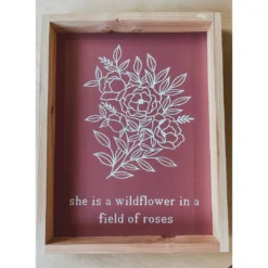 Emrose Decor Dark Mauve Wildflower Sign