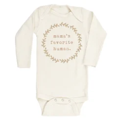 Tenth + Pine Mama's Favorite Human Clay + Natural Organic Long Sleeve Onesie