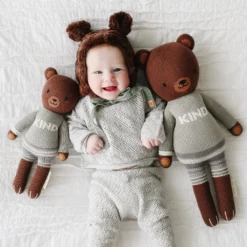 Cuddle And Kind Oliver The Bear Knit Handcrafted Regular Doll Dolls + Plushies