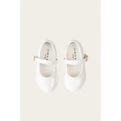 Jamie Kay Footwear Patent White Ballet Flat Shoe