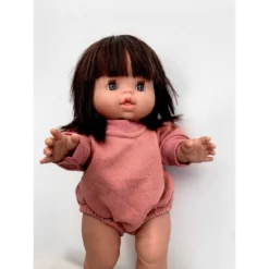 Dolls + Plushies Watermelon Pink Long Sleeve Romper Minikane Clothing