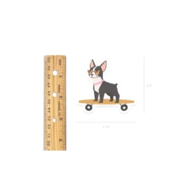 Onderkast Dog On A Skateboard Sticker