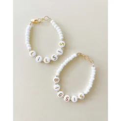 Little Lunds Co Jewelry Lil Sis White Stone Bracelet