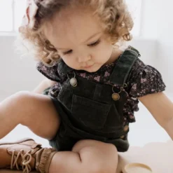 Jamie Kay Deep Pine Eli Cord Overalls