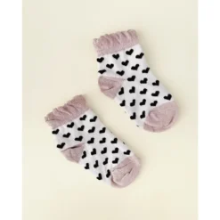 Olivia J Heart Ruffle Socks