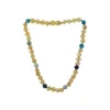 Sweet Tree Amber Jewelry Raw Honey Amber + Blue/green Necklace 13"