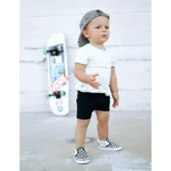 Little Bipsy Bottoms Black Ribbed Biker Shorts