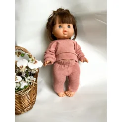 Dolls + Plushies Blush Pink Two Piece Minikane Lounge Set