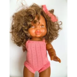 Pink Ribbed Minikane Romper Dolls + Plushies