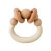 Pretty Please Teethers Mahogany Rose Orbit Teething Ring Rattle Toy