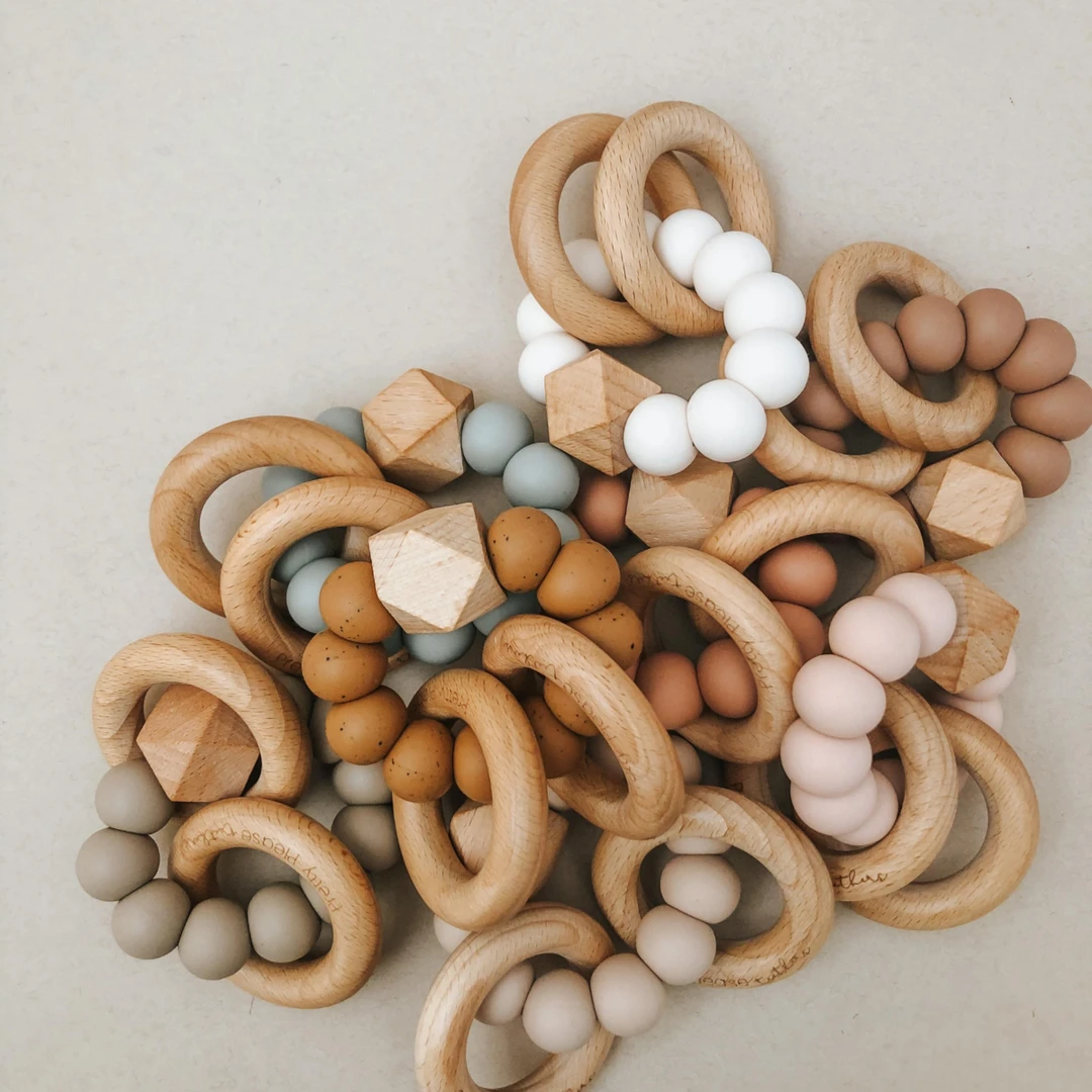 Pretty Please Teethers Toys Eucalyptus Sawyer Xl Teething Ring Rattle Toy 4 Pretty Please Teethers Toys Eucalyptus Sawyer Xl Teething Ring Rattle Toy