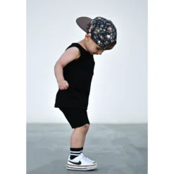 Little Bipsy Bottoms Black Ribbed Biker Shorts