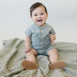 Mebie Baby Overalls + Rompers Sage Alpine Short Romper