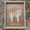 Emrose Cacti + Cact-you = Cactus Dark Mauve Sign