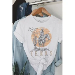 J+j Wander In West Texas Country Oversized Tee Graphic Tees