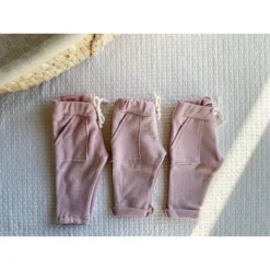 Evelina Apparel Blush Waffle Sweatpants Bottoms