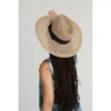 J+j Tan Whimsy Straw Hat