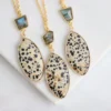 Mesa Blue Necklaces Dalmatian Jasper + Labradorite Long Necklace