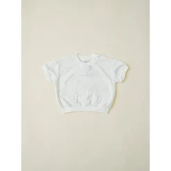 Orcas Lucille White Speckle Oversized Sweatshirt Tee Tops