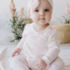 Jamie Kay Overalls + Rompers Rose Quartz Organic Cotton Pointelle Wrap Romper