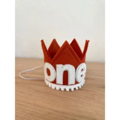 Cutest Little Party | One | Copper Felt + White Pom Trim + White Crown