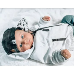 Little Bipsy White Pullover Windbreaker Outerwear