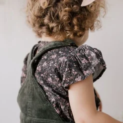 Jamie Kay Tops Peony Floral Organic Cotton Pincord Willow Top