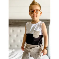 Little Bipsy Sand Block Pocket Tank Top Tee Tops