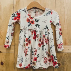 Lia + Lou White Floral Long Sleeve Dress Dresses