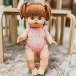 Pastel Pink Ribbed Minikane Romper