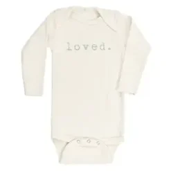 Tenth + Pine Loved Sage + Natural Organic Long Sleeve Onesie