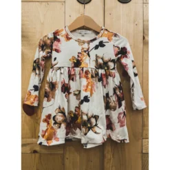 Black Sheep Dresses Floral Neutral Print White Dress