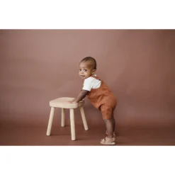 Mebie Baby Rust Knit Short Romper Knits