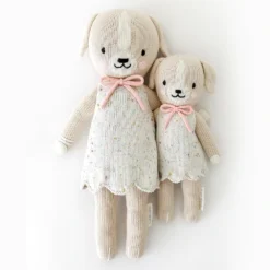 Cuddle And Kind Dolls + Plushies Mia The Dog Knit Handcrafted Regular Doll