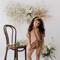 Jamie Kay Bottoms Light Russet Organic Cotton Waffle Shorts