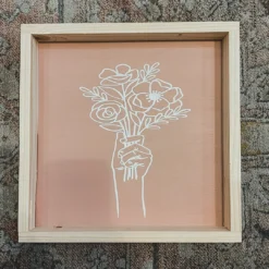 Emrose Decor Floral Bouquet Mauve Sign