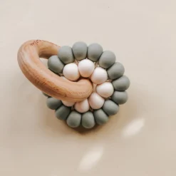 Pretty Please Teethers Eucalyptus Reed Teething Ring Rattle Toy