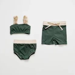 Orcas Lucille Deep Sea Strap Bandeau Bikini Set Swim