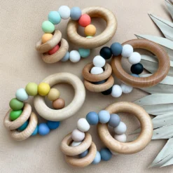Bannor Toys Storm Wooden Ring Silicone Teether