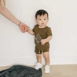 Mebie Baby Explore Olive Green Tee
