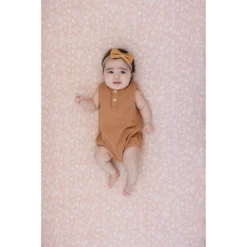 Mebie Baby Honey Organic Cotton Bubble Romper Overalls + Rompers