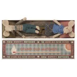 Maileg Grandma + Grandpa Mice In A Matchbox Toy