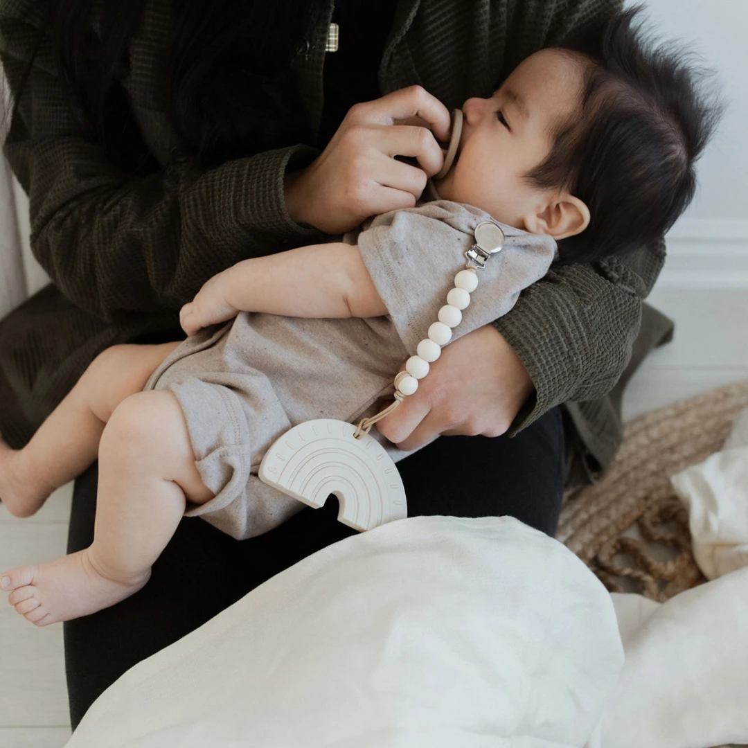 Pretty Please Teethers Wheat Rainbow + Rays Teether Toy 5 Pretty Please Teethers Wheat Rainbow + Rays Teether Toy