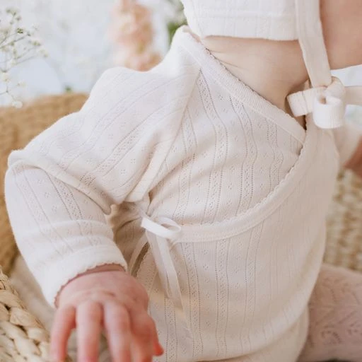 Jamie Kay Headwear Natural Organic Cotton Pointelle Bonnet 10 Jamie Kay Headwear Natural Organic Cotton Pointelle Bonnet