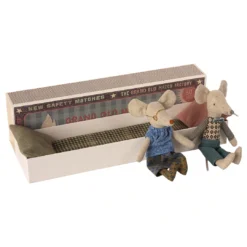 Maileg Grandma + Grandpa Mice In A Matchbox Toy