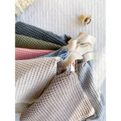 Evelina Apparel Beige Waffle Pacifier Blanket Pacifier Goods