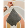 Evelina Apparel Dark Grey Waffle Pacifier Blanket