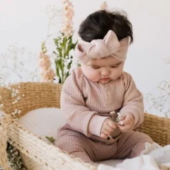 Jamie Kay Dusky Rose Organic Cotton Waffle Oliver Pants